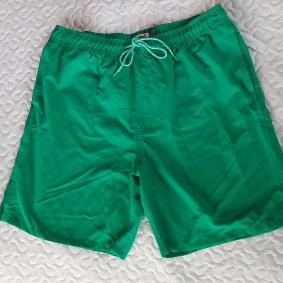 mens green swim trunks
